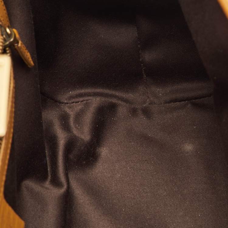 Pre Owned Gucci Bamboo Bullet Mustard Leather Satchel