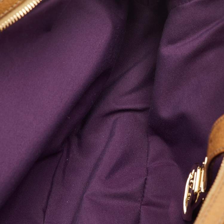 Pre Owned Gucci Horsebit Multicolor Leather and Velvet Satchel