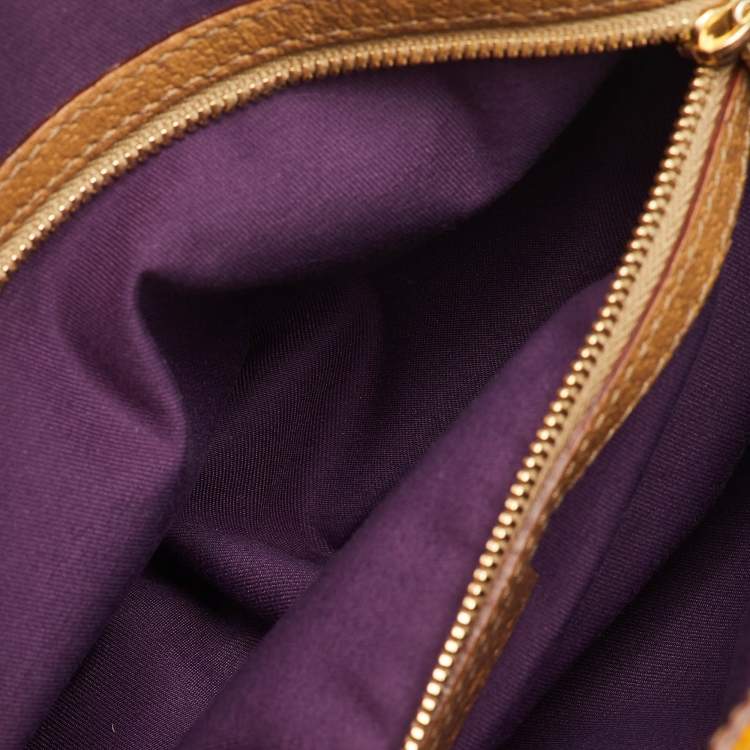 Pre Owned Gucci Horsebit Multicolor Leather and Velvet Satchel