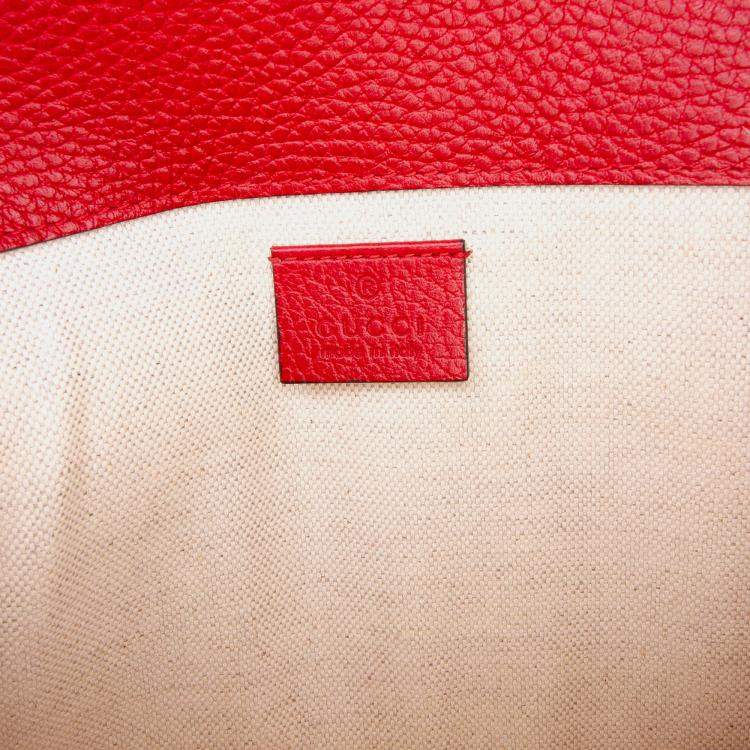 Pre Owned Gucci Red Small Leather Dionysus Shoulder Bag