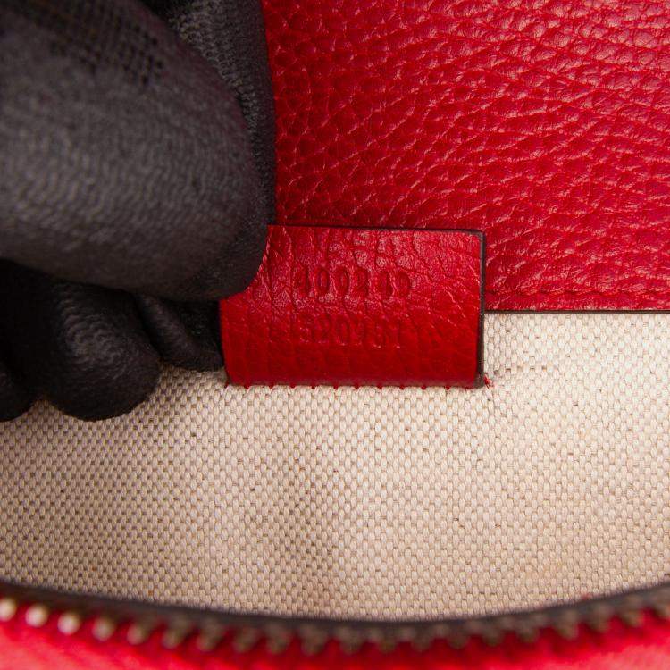 Pre Owned Gucci Red Small Leather Dionysus Shoulder Bag