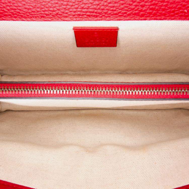 Pre Owned Gucci Red Small Leather Dionysus Shoulder Bag