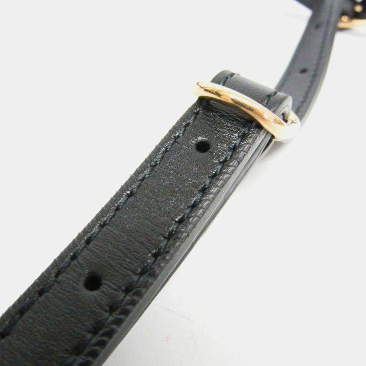 Pre Owned Gucci Bamboo Black Leather Backpack