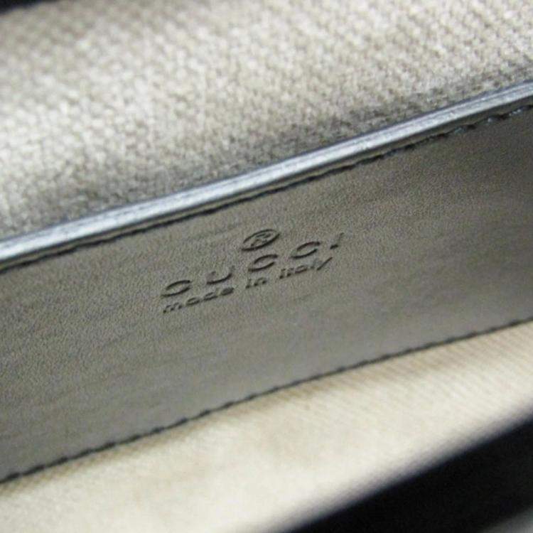 Pre Owned Gucci Bamboo Black Leather Backpack