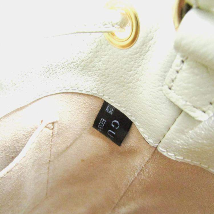 Pre Owned Gucci Ophidia Small White Leather Shoulder Bag