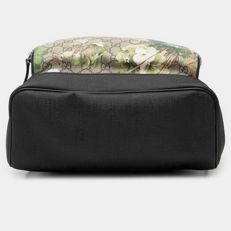 Pre Owned Gucci Brown Medium GG Supreme Blooms Eden Backpack