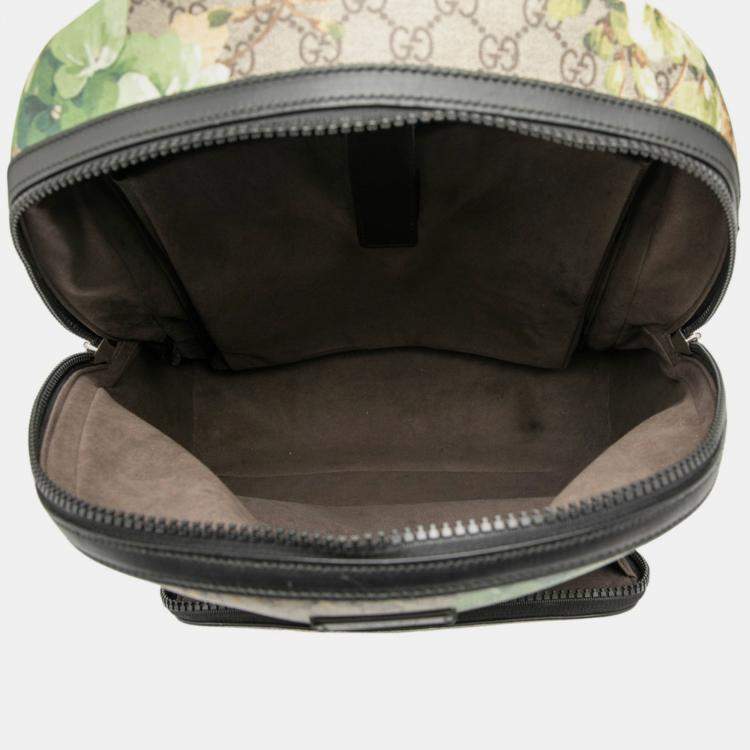 Pre Owned Gucci Brown Medium GG Supreme Blooms Eden Backpack