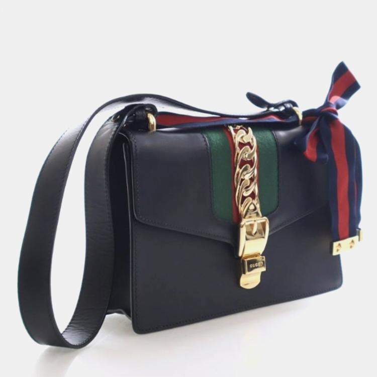 Pre Owned Gucci Medium Calfskin Sylvie