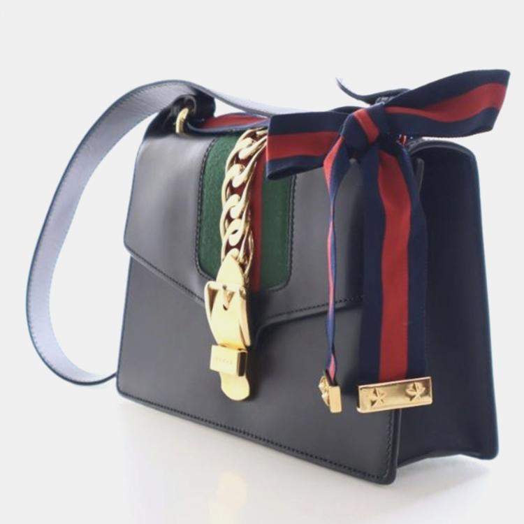 Pre Owned Gucci Medium Calfskin Sylvie