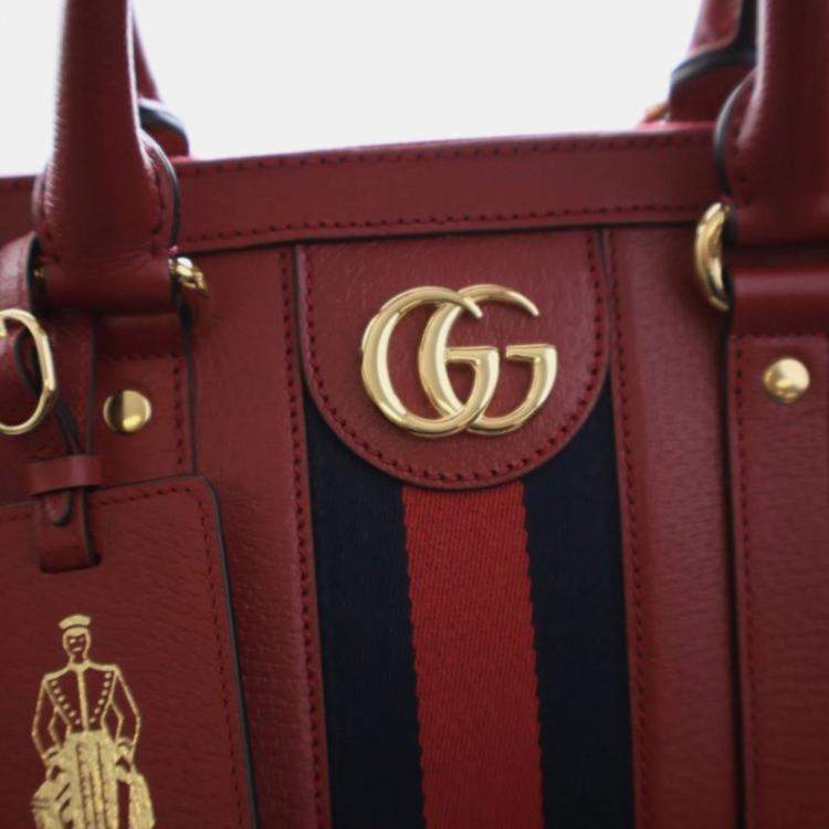 Pre Owned Gucci Large Calfskin Savoy Duffle