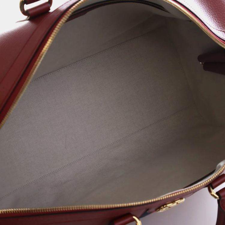 Pre Owned Gucci Large Calfskin Savoy Duffle