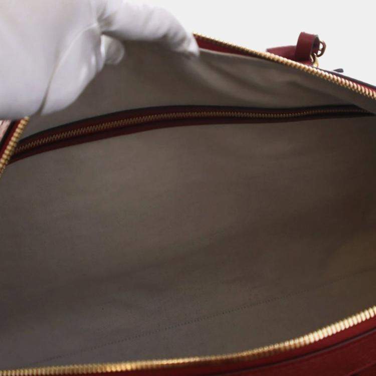 Pre Owned Gucci Large Calfskin Savoy Duffle