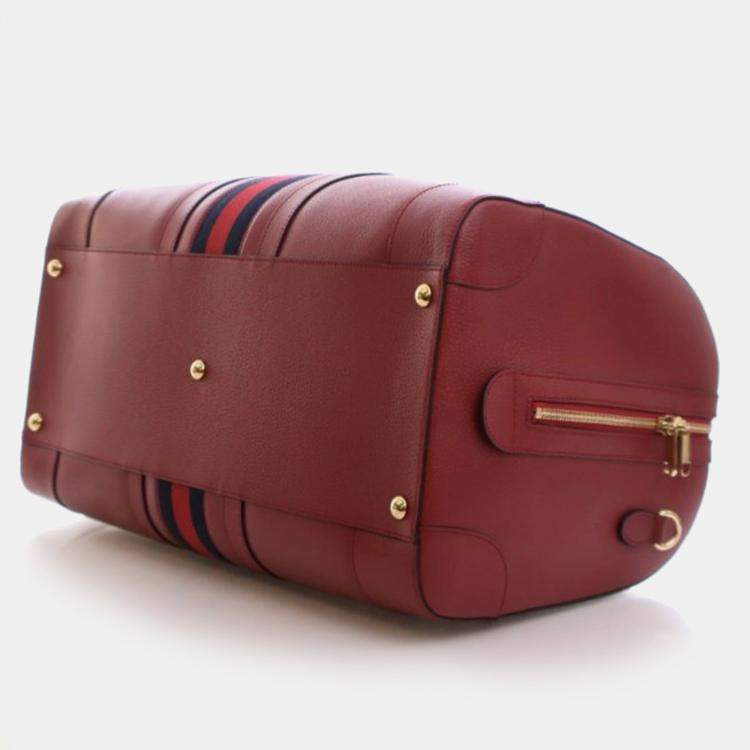 Pre Owned Gucci Large Calfskin Savoy Duffle