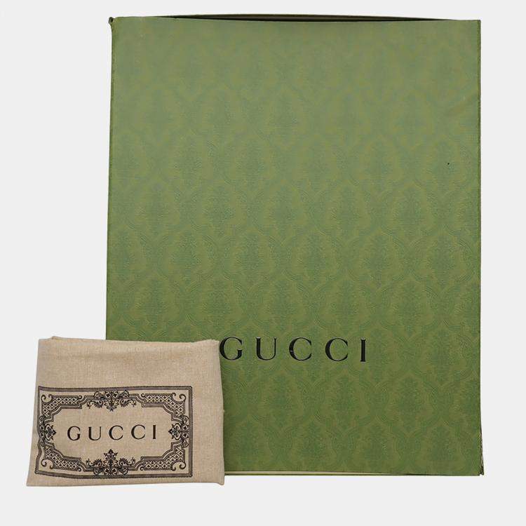 Pre Owned Gucci Brown Coated Canvas Large Tote Bag With Web Detail