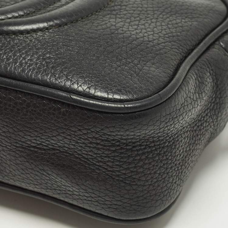 Pre Owned Gucci Soho Disco Small Black Leather Crossbody Bag