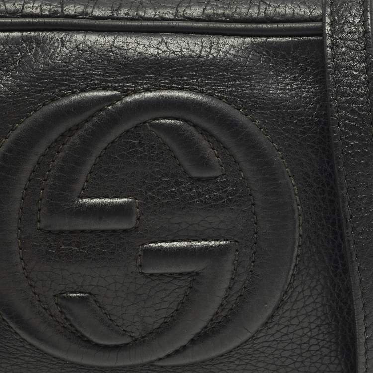 Pre Owned Gucci Soho Disco Small Black Leather Crossbody Bag