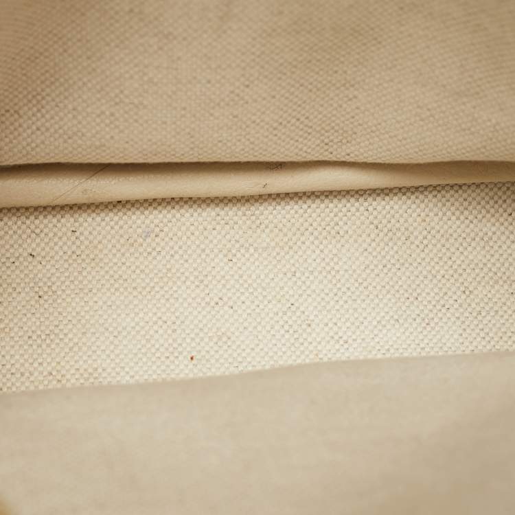 Pre Owned Gucci White GG Star Leather Camera Shoulder Bag