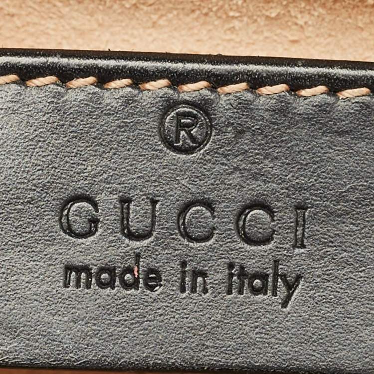 Pre Owned Gucci Padlock Small Black Guccissima Leather Shoulder Bag