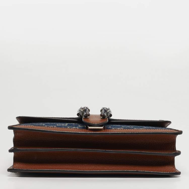 Pre Owned Gucci Dionysus Small Blue/Brown GG Denim Shoulder Bag