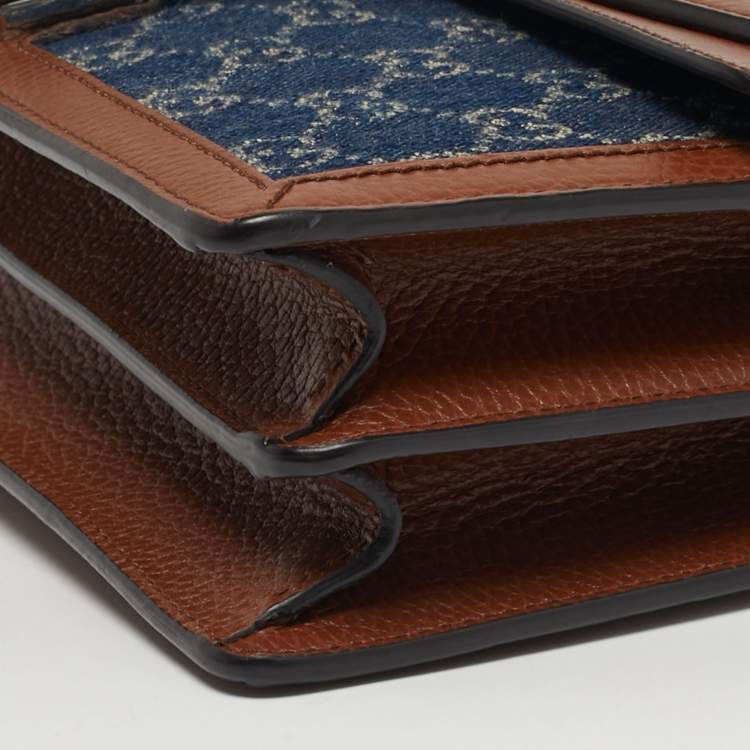 Pre Owned Gucci Dionysus Small Blue/Brown GG Denim Shoulder Bag