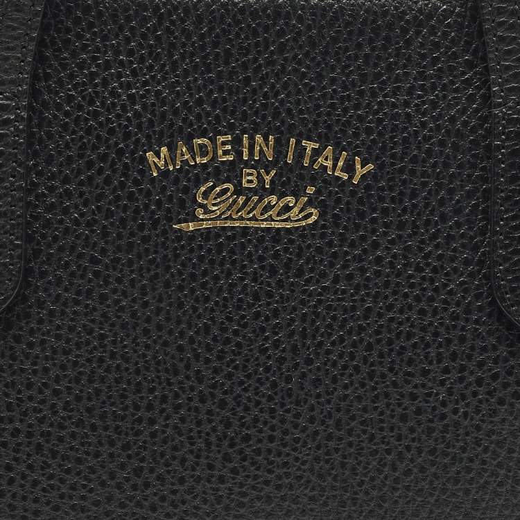 Pre Owned Gucci Swing Mini Black Leather Tote