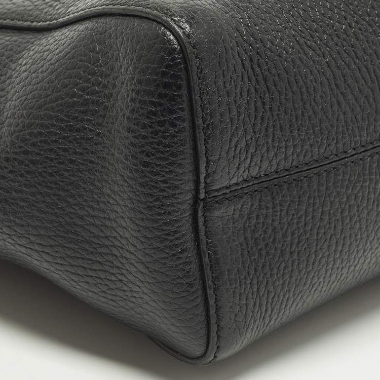 Pre Owned Gucci Swing Mini Black Leather Tote