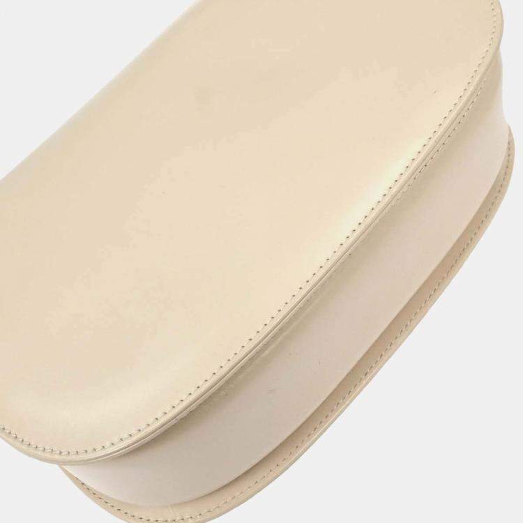 Pre Owned Gucci Bamboo Beige Leather Top Handle Bag