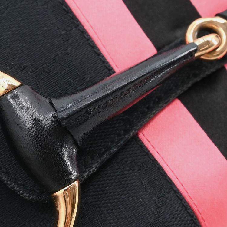 Pre Owned Gucci GG Black Canvas Shoulder Bag