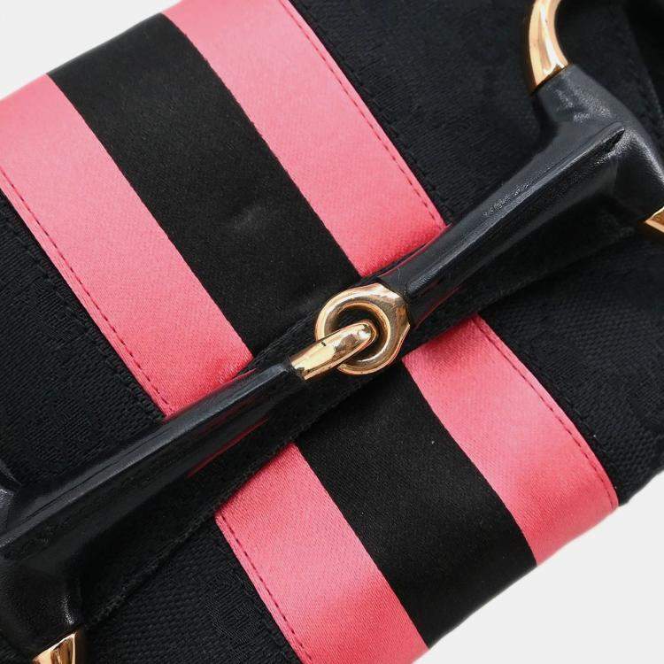 Pre Owned Gucci GG Black Canvas Shoulder Bag