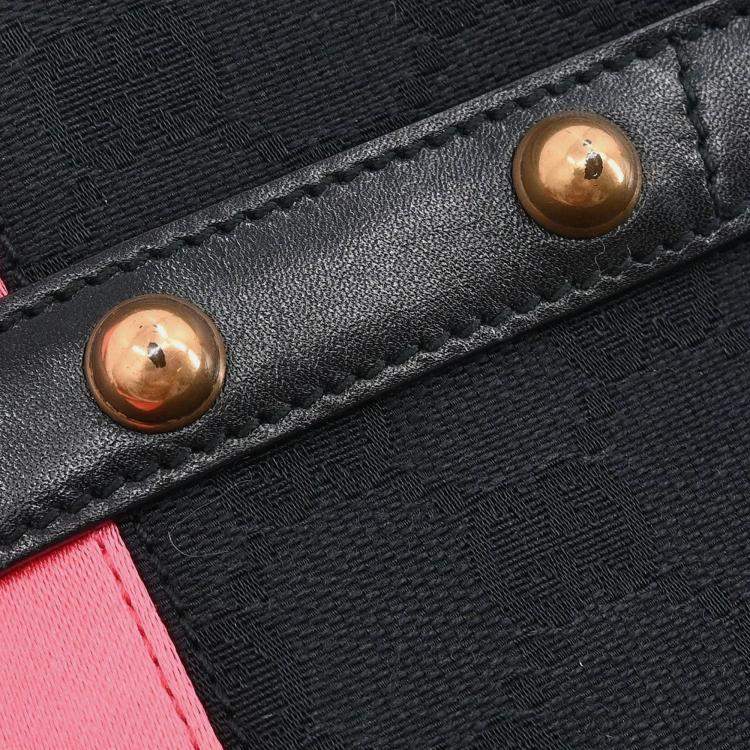 Pre Owned Gucci GG Black Canvas Shoulder Bag