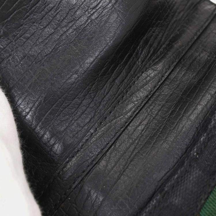 Pre Owned Gucci GG Horsebit Black GG Supreme Canvas Shoulder Bag