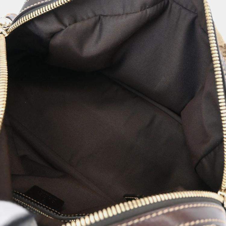 Pre Owned Gucci Bamboo Horsebit Brown Leather Top Handle Bag