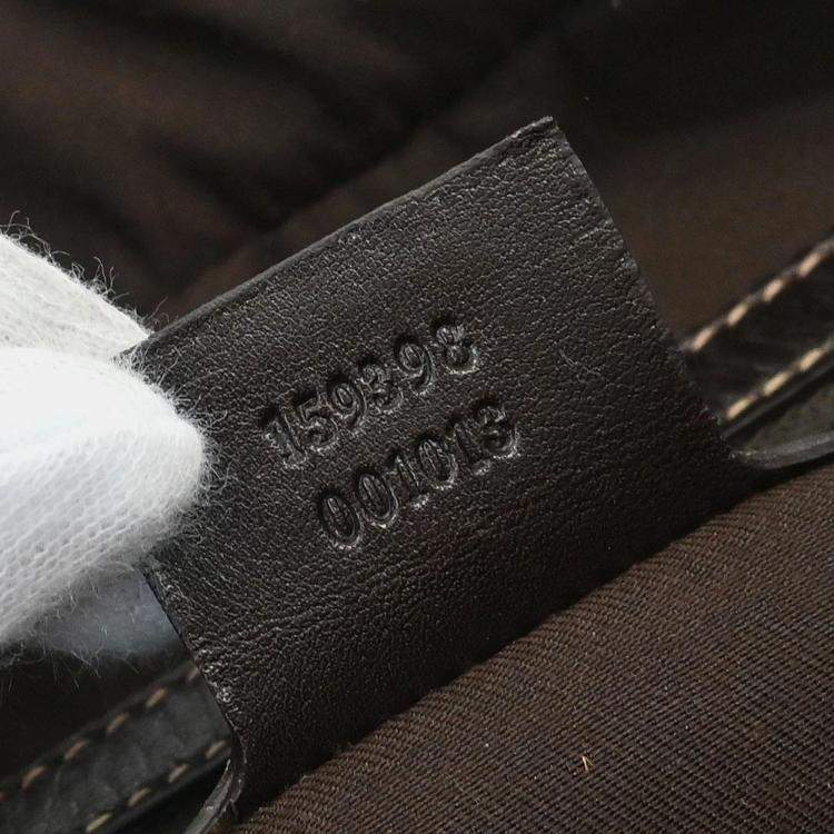 Pre Owned Gucci Bamboo Horsebit Brown Leather Top Handle Bag