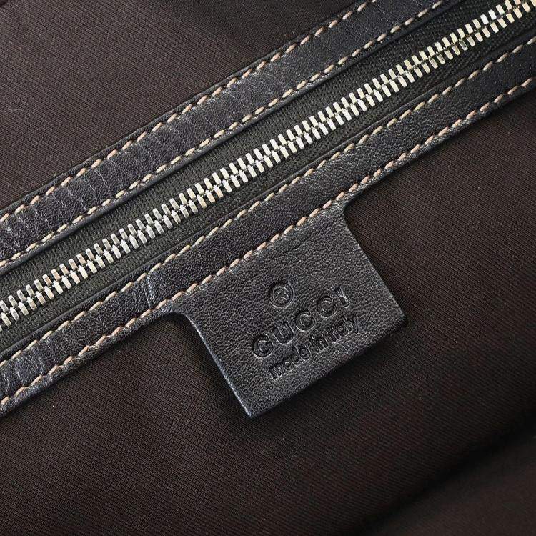 Pre Owned Gucci Bamboo Horsebit Brown Leather Top Handle Bag