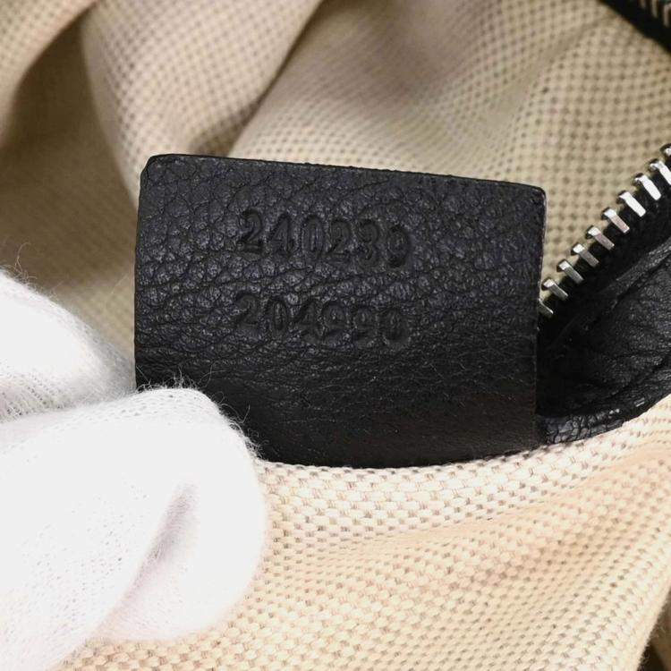 مملوكة مسبقًا Gucci Techno Horsebit XL Black Technical Fabric Hobo Bag