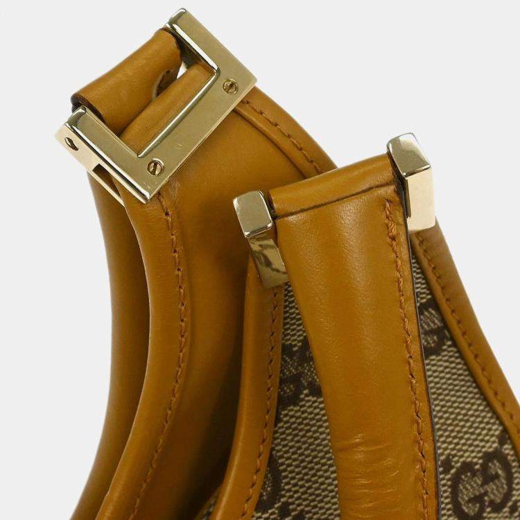 Pre Owned Gucci Jackie Beige GG Canvas Shoulder Bag