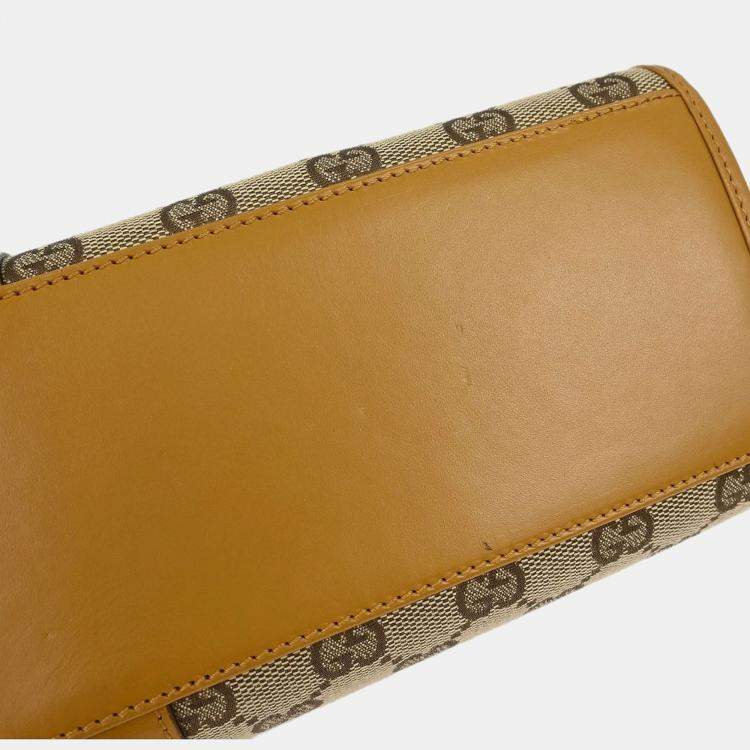 Pre Owned Gucci Jackie Beige GG Canvas Shoulder Bag