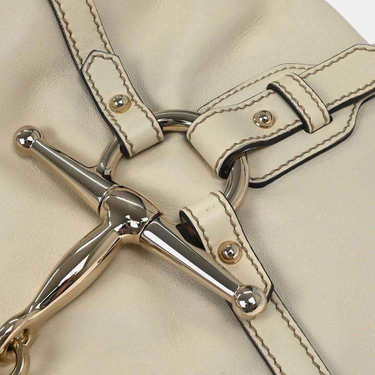 Pre Owned Gucci 85th Anniversary White Leather Shoulder Bag