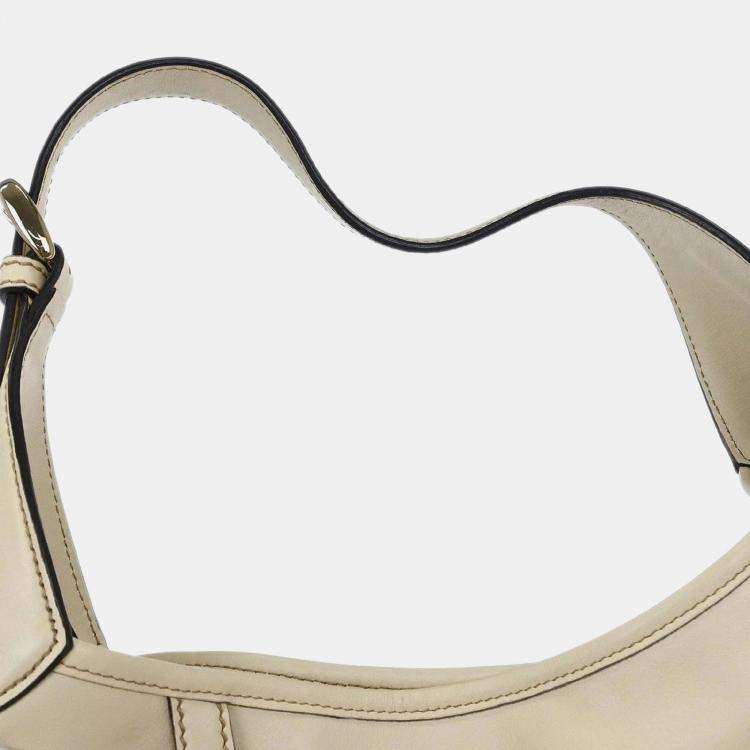 Pre Owned Gucci 85th Anniversary White Leather Shoulder Bag