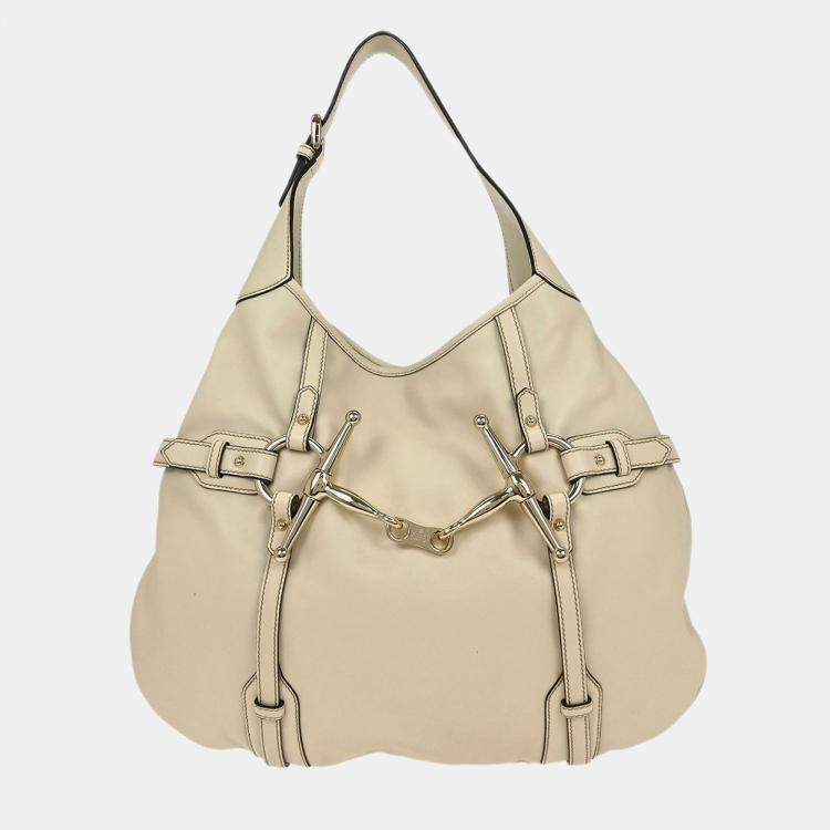 Pre Owned Gucci 85th Anniversary White Leather Shoulder Bag