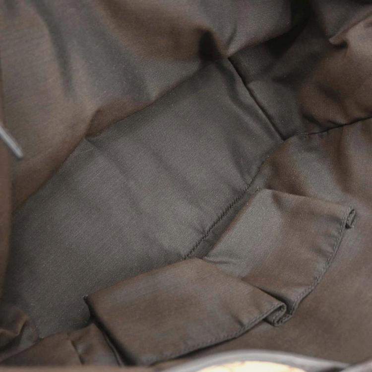 Pre Owned Gucci GG Supreme Brown Beige Canvas Tote Bag