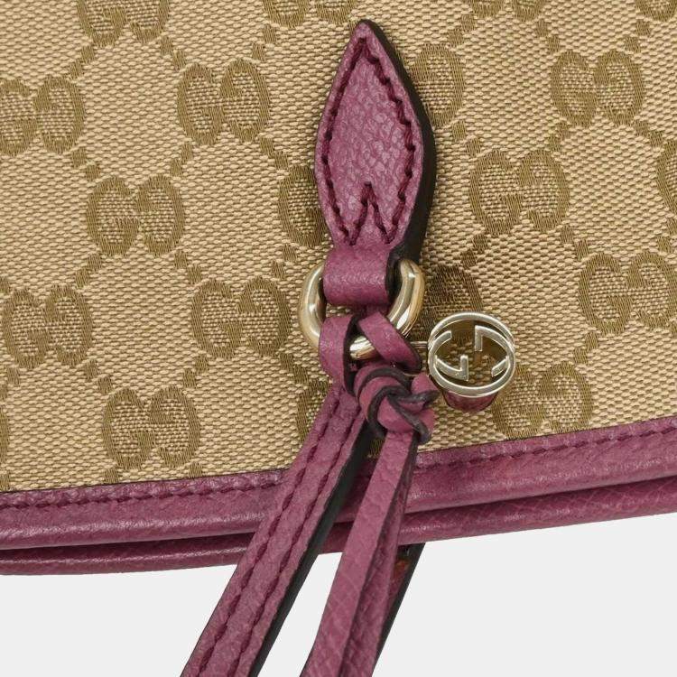 Pre Owned Gucci Beige Canvas Tote Bag