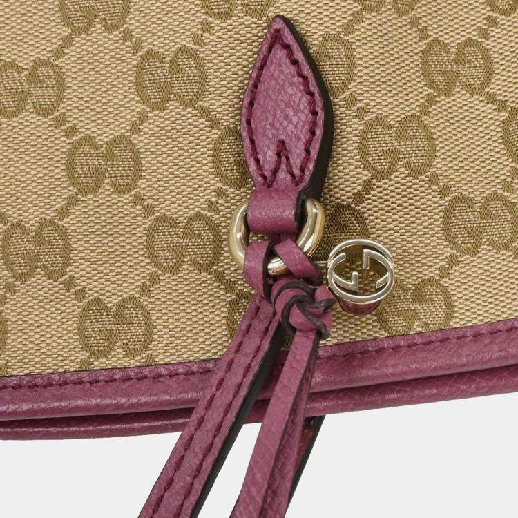 Pre Owned Gucci Beige Canvas Tote Bag