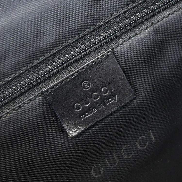 Pre Owned Gucci GG Jackie Black Canvas Shoulder Bag