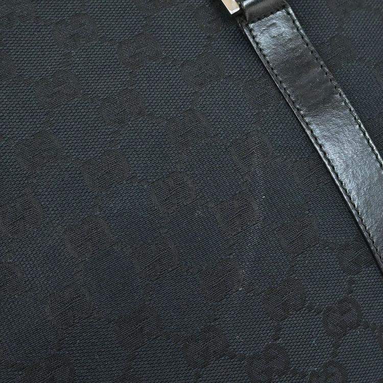 Pre Owned Gucci GG Jackie Black Canvas Shoulder Bag