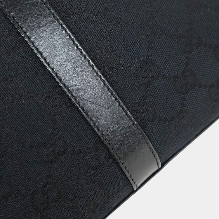 Pre Owned Gucci GG Jackie Black Canvas Shoulder Bag