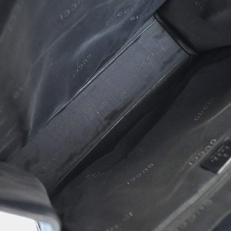 Pre Owned Gucci GG Jackie Black Canvas Shoulder Bag