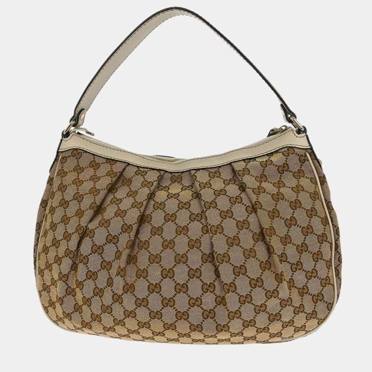 Pre Owned Gucci GG Brown GG Canvas Shoulder Bag
