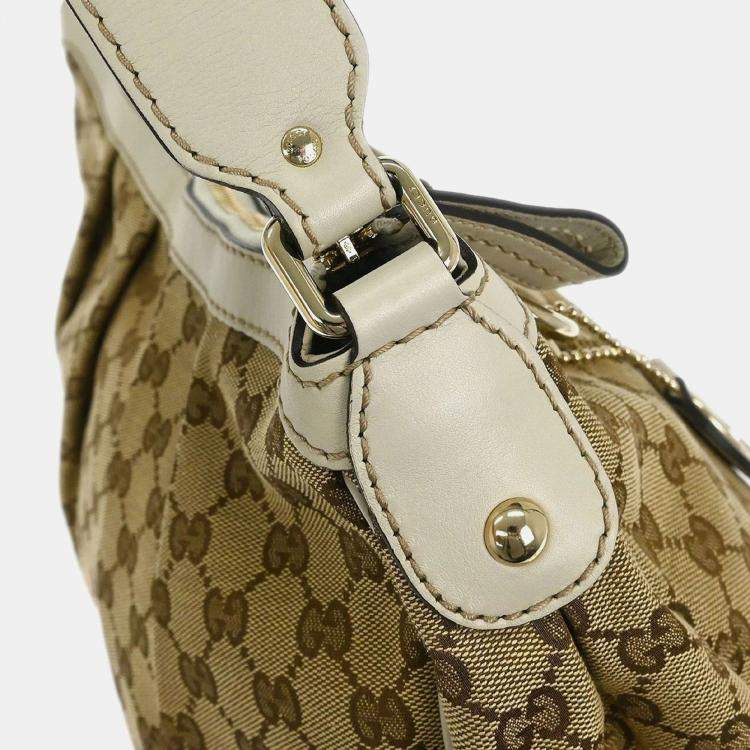 Pre Owned Gucci GG Brown GG Canvas Shoulder Bag