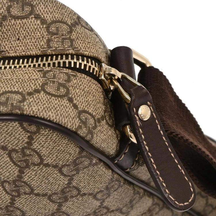 Pre Owned Gucci GG Supreme Brown Canvas Shoulder Bag